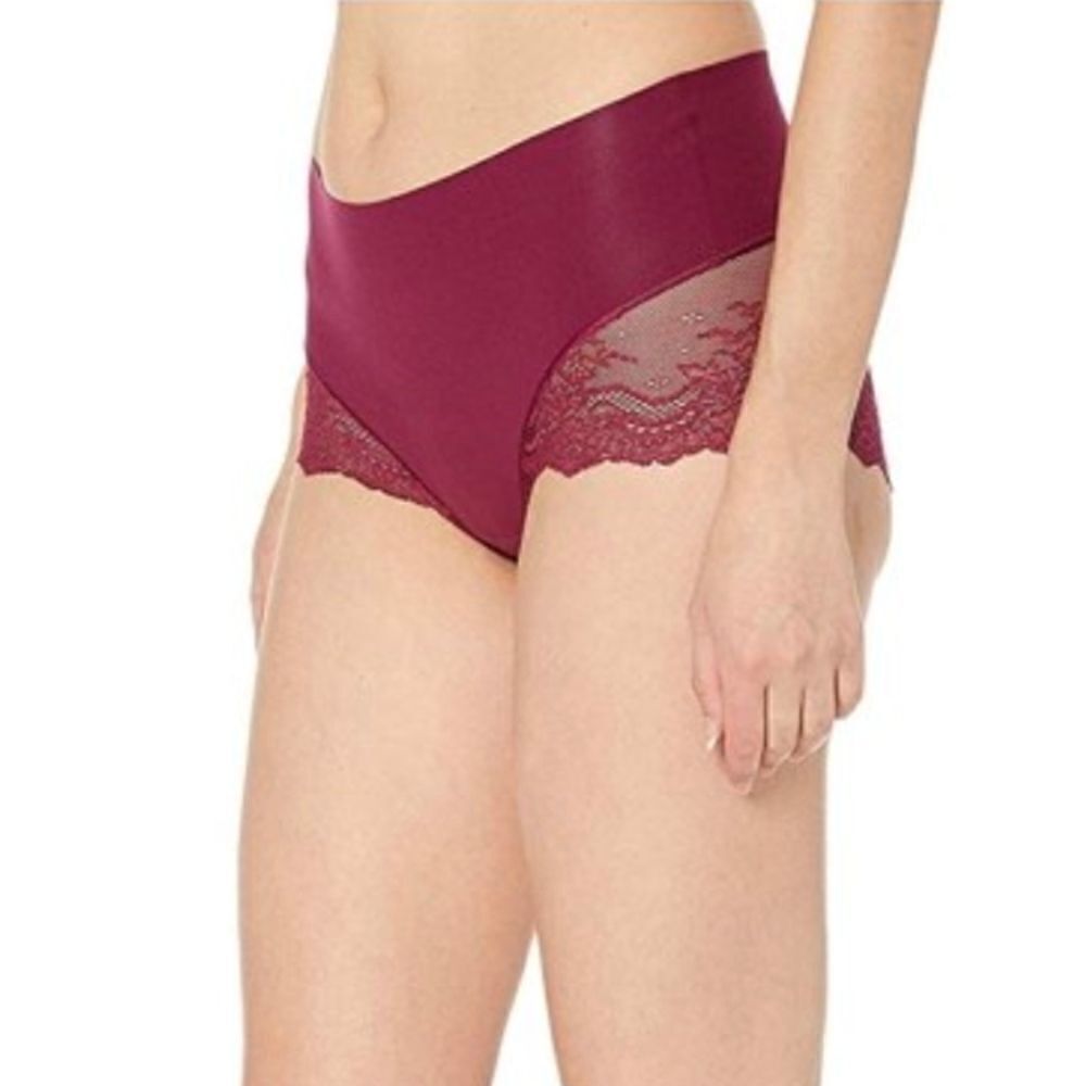 Nwt SPANX Undie-tectable Lace Hi-Hipster Panty Bordeaux Size XS sp0515 C5